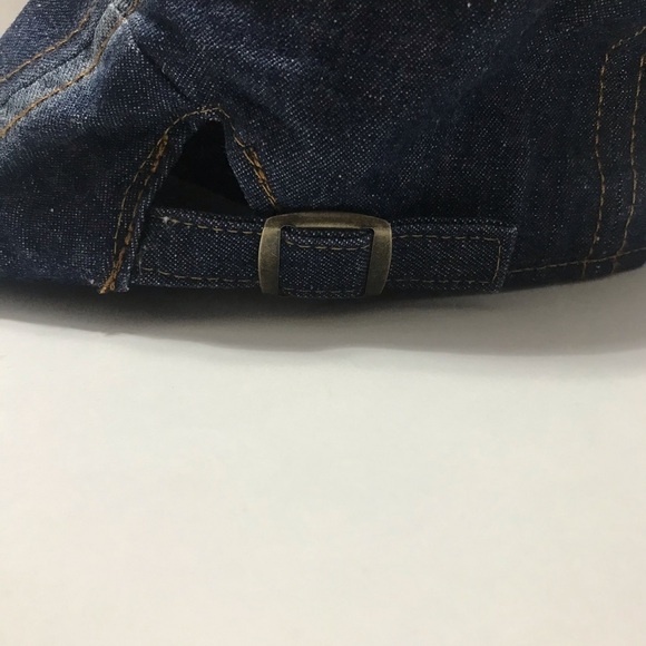 Newsboy Flat Cap Washed Denim 100% Cotton One Size - Picture 10 of 10